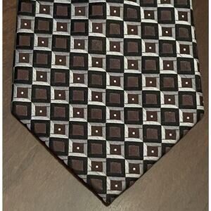 Vincent Di Mani Brown Black Hand Made 100% Silk Men’s Neck Tie
